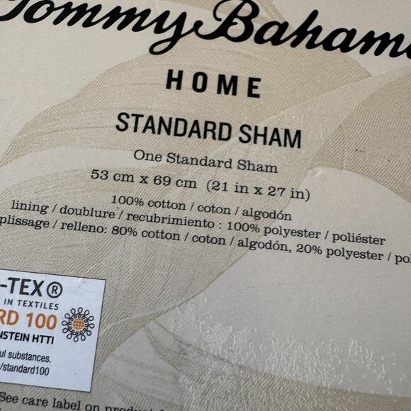 Tommy Bahama Molokai Pre-washed Cotton Quilted Standard Shams Floral Tropical - Picture 6 of 8